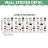 Wall Sticker Christmas Wall Sticker Emoji Sticker Cute Cartoon Snowman Refrigerator Sticker Window Sticker Cup Sticker Wallpaper