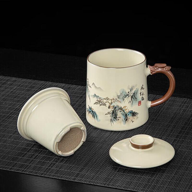 Nanshan Mister Ru Kiln Ceramic Tea Infuser Office Mug