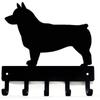 Swedish Vallhund Key Rack Dog Leash Hanger -6 Inch Wide for Living Room Living Room Wall Art Swedish Vallhund Key Rack