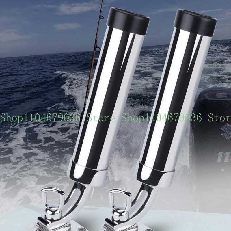 652F Adjustable Marine Boat Stainless Steel Deck Mount Yacht Fishing Rod Tube Support