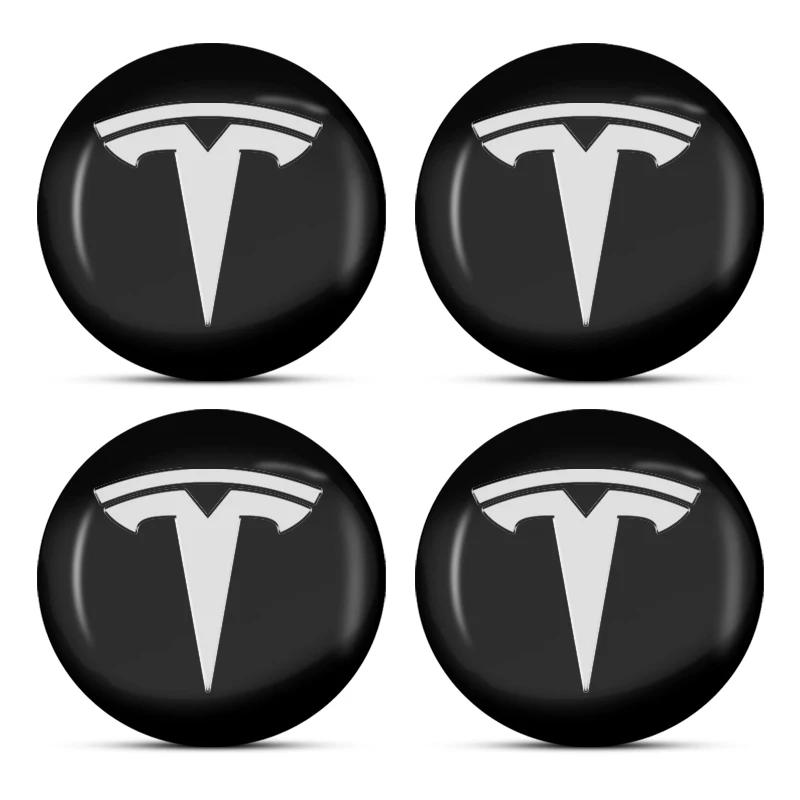 

Car Sticker 2025 New Tesla For Tesla Model 3 Y S X Personalized Accessories 4Pcs 56mm 60mm Auto Wheel Center Hub Tyre Caps Rim C