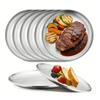 8 stk Rustfrit Stål Tallerken Sæt BBQ Stegt Kylling Grill Kød Tallerken Grøntsag Frugt Opbevaringsbakke Fest Kage Desserttallerken