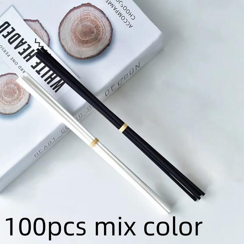 10/30/50pcs mix Reed Diffuser Rattan Stick Black Volatile Synthetic Fiber Sticks Aroma Fragrance for Home Fragrance