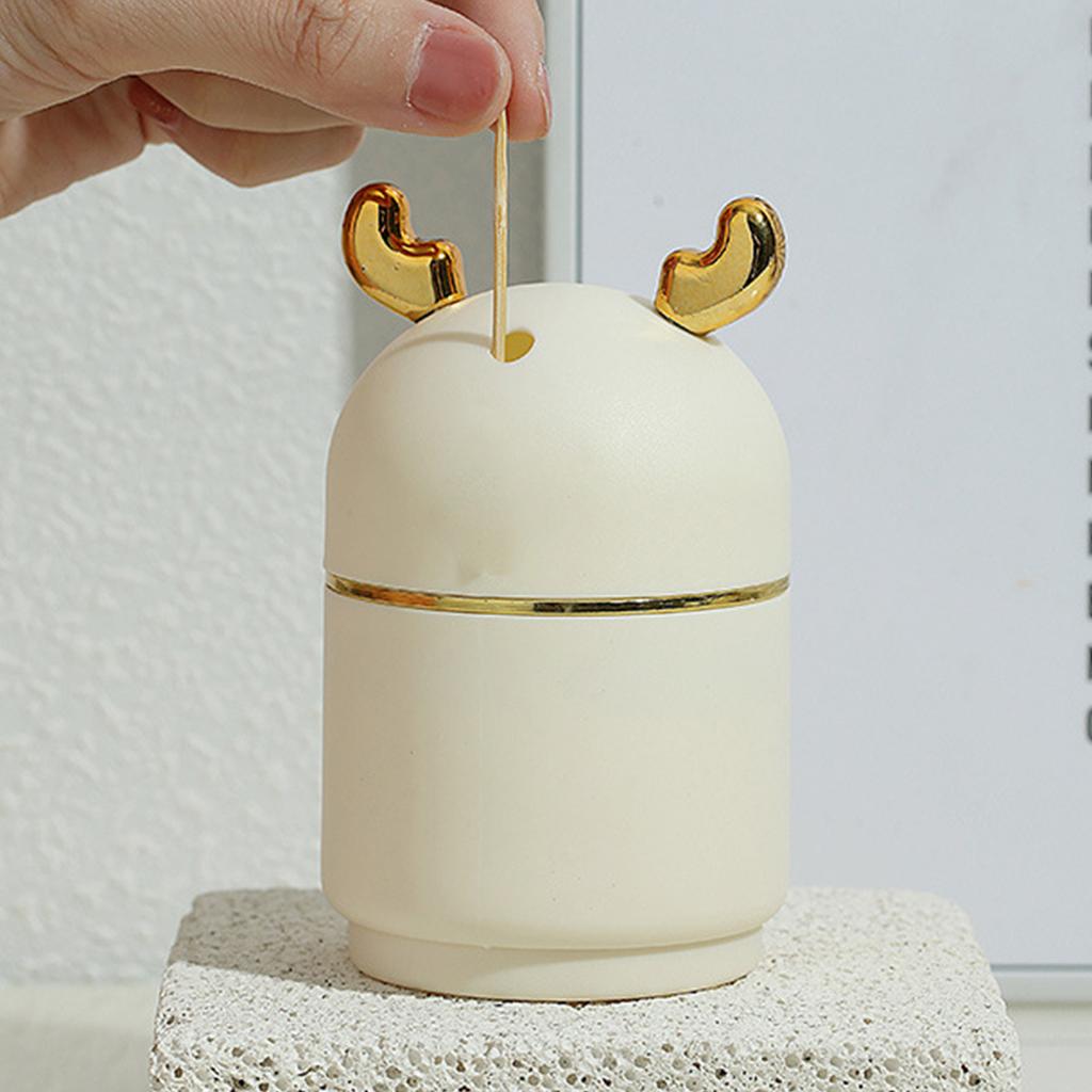 Toothpick Holder Cute Cartoon Plastic Toothpick Dispenser Automatic Retractable Toothpick Holder Stylish Toothpick Container for Kitchen Living Room