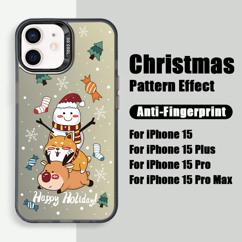 Husă pentru telefon cu laser pentru astronauți de Crăciun pentru iPhone 15 14 Pro Max 13 12 11 Samsung S23 S22 Ultra A54 A53 Copertă din spate cu model de căprior Moș Crăciun antișoc