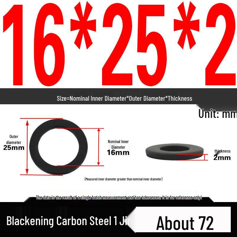 Blackened Thickened Oversized Metal Washer