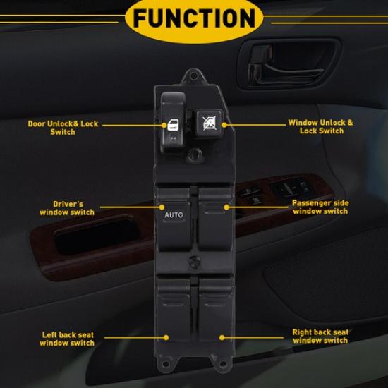 Power Master Window Switch Front LH Driver Side For Toyota Avalon Camry Corolla