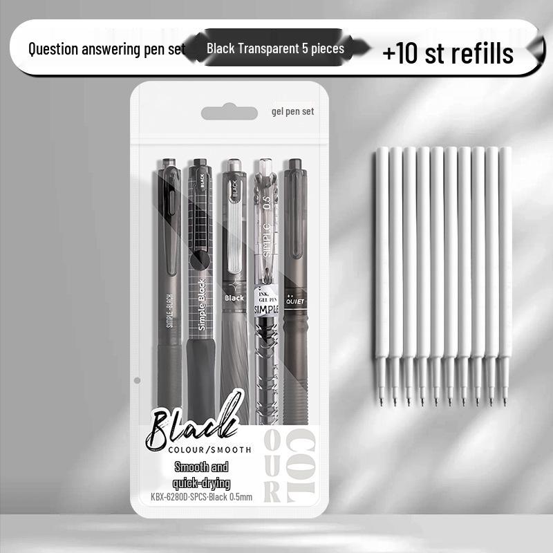 High-Capacity Transparent Practice Pen with Smooth, No-Leak Ink and Replaceable Refill, Designed for Students' Exams.