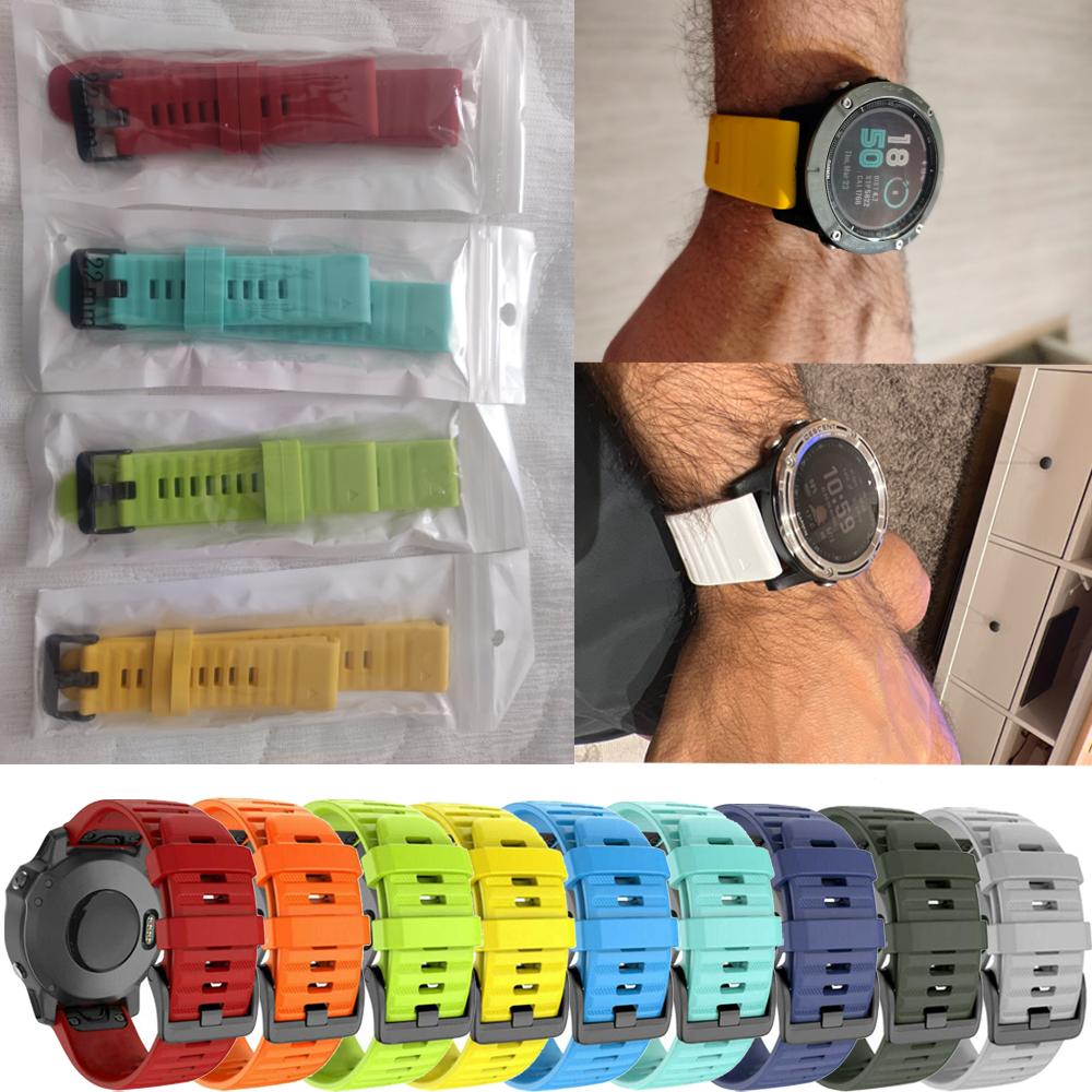 20 22 26mm Silicone Watchband Strap For Garmin Fenix 7X 7 7S Pro 5 5X 5S Plus 6X 6 6S Epix Smartwatch Wristband Easyfit Bracelet