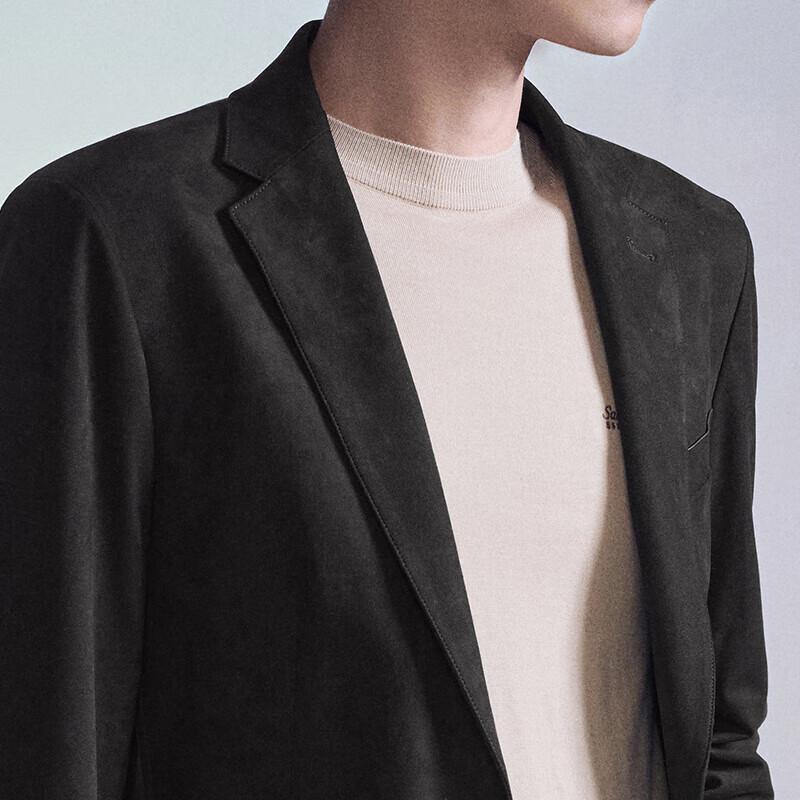 Baoxiniao Men's Suede Soft Casual Blazer ESU243258U