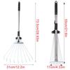 Telescopic Metal Rake Adjustable Garden Leaf Rake Camp Rake Expandable Metal Rake for Gardens Flower Beds Garden Rake