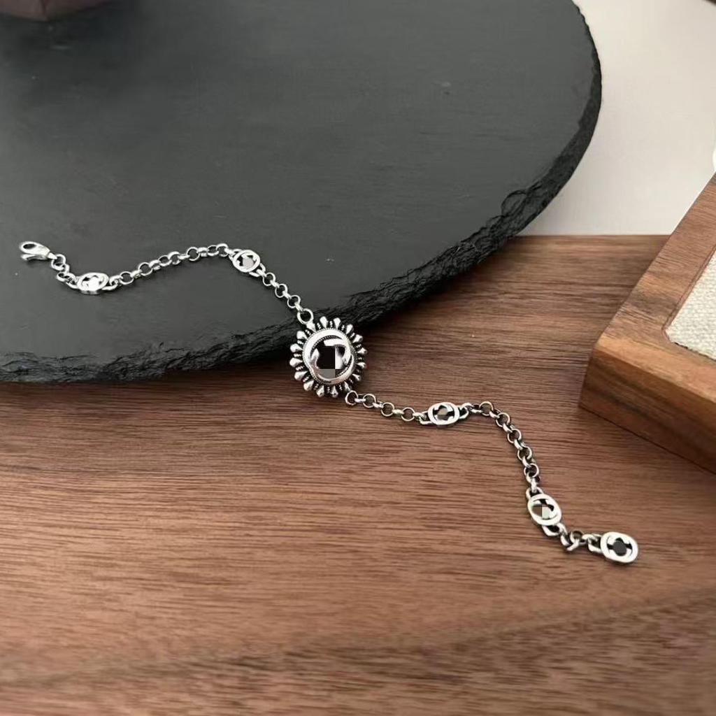 925 Silver Sunflower Bracelet: Versatile and Fashionable Unisex Gift