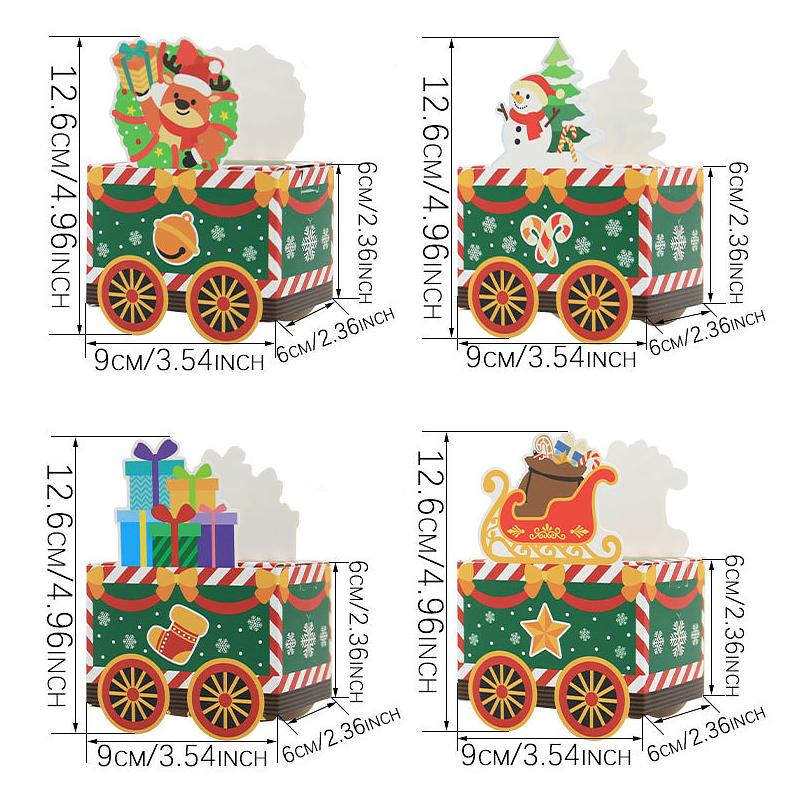 24pcs Advent Calendar Gift Boxes Festive Reindeer Designs Xmas Decorations & Accessories Elves Table Decor