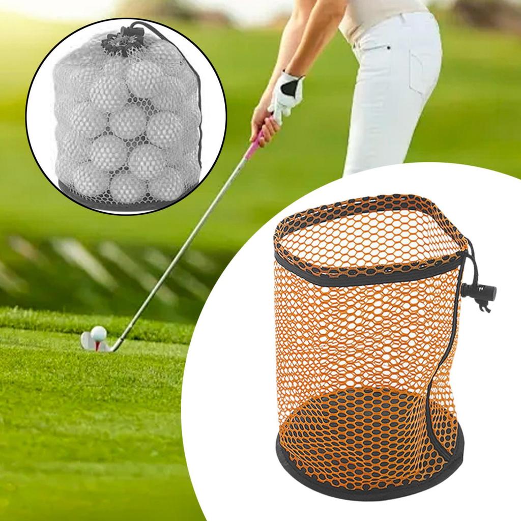 Portable Golf Ball Net Bag Durable Polyester Storage Sack Breathable Mesh Design for Outdoor Travel and Golf Equipment