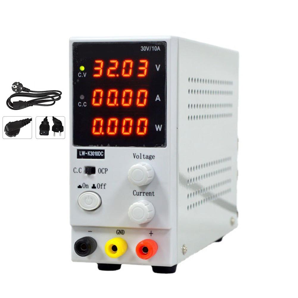 K3010DC Adjustable DC Power Supply, Voltage Regulator, 4-Digit Display Including Overcurrent And Short-circuit Protection