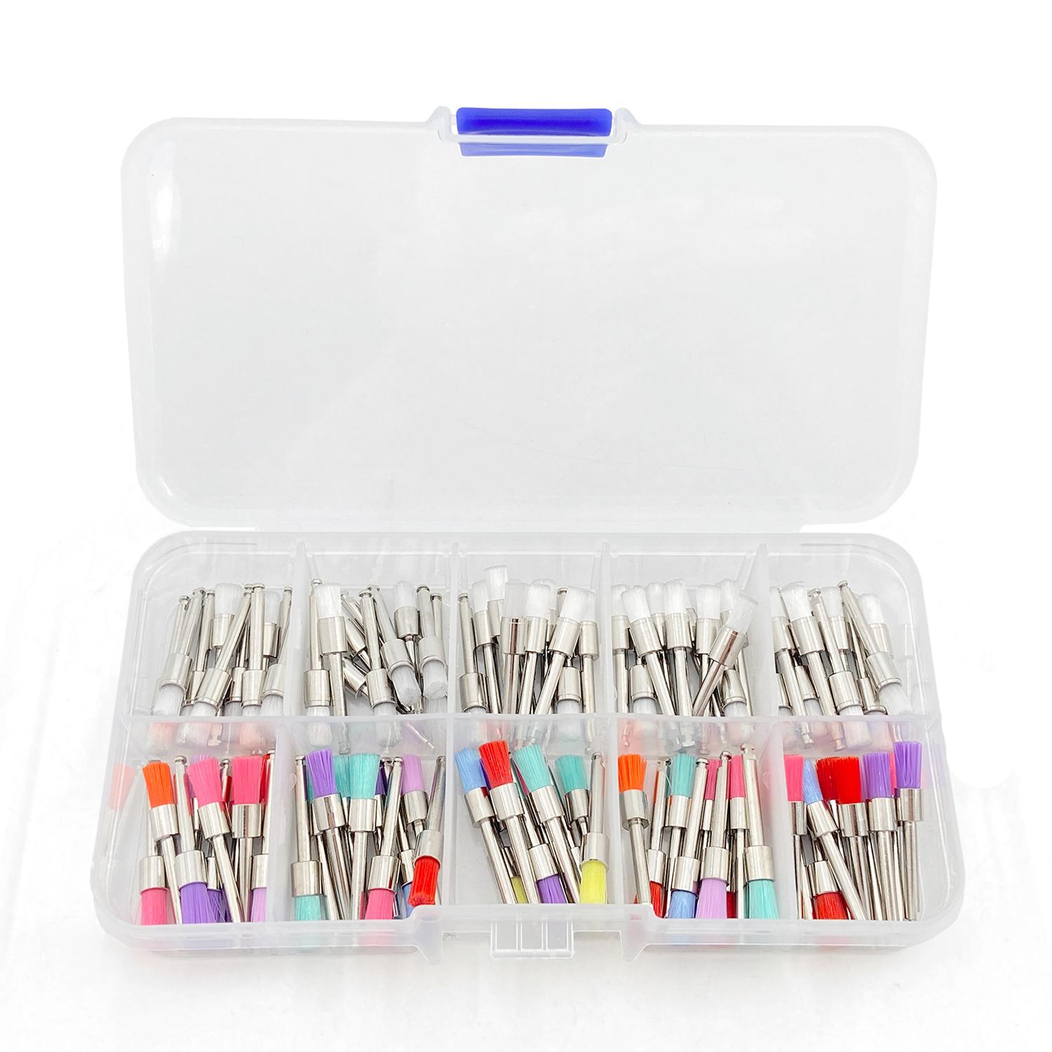 

100Pcs Well Ck Dental Materials Prophy Prophylaxis Brush Colour White Nylon Polishing Brushes Ra Shank 2.35Mm Dentistry Polisher