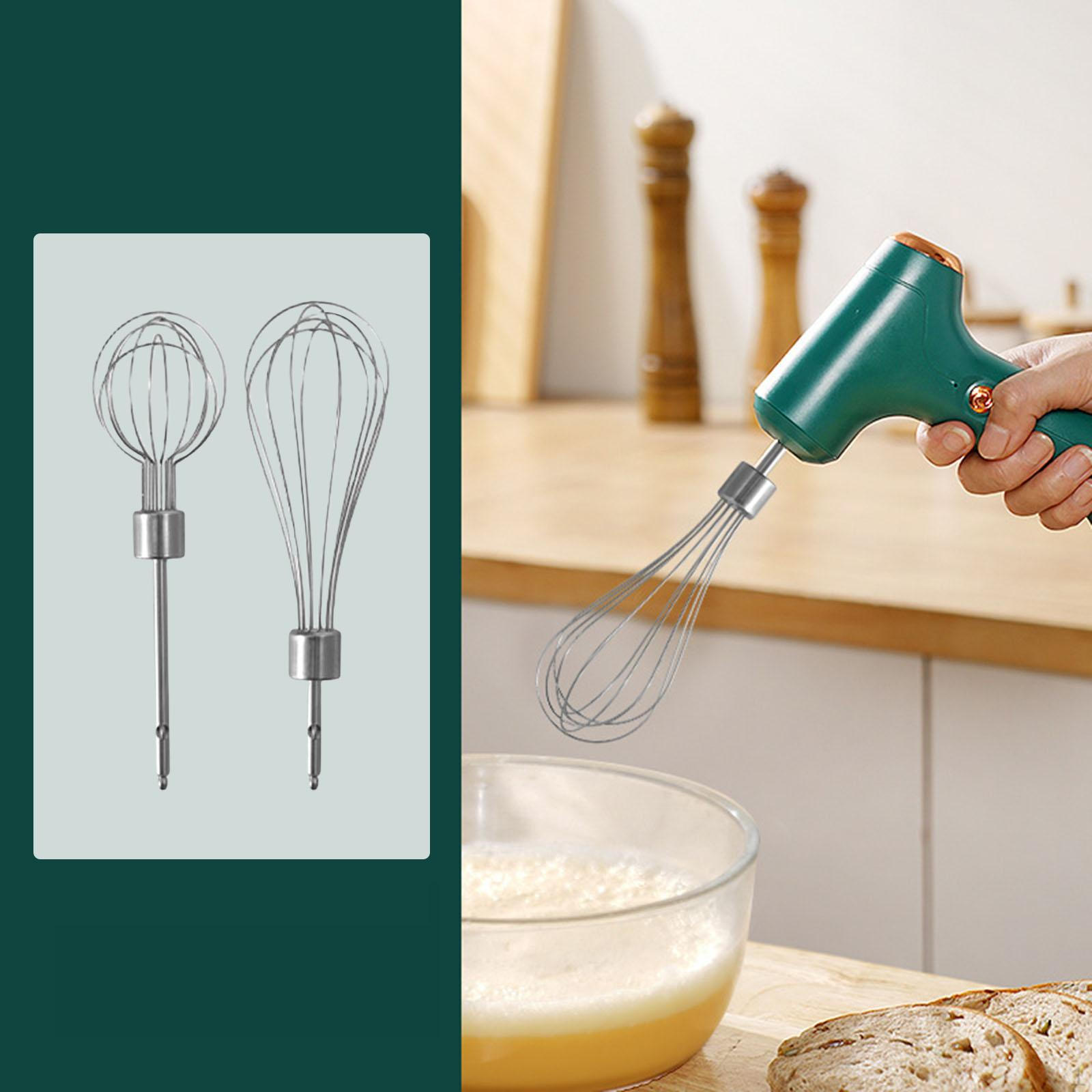 Electric Hand Mixer,USB Rechargeable Blender for , Portable Whisk Mini Handheld Mixer Green 2 Rods