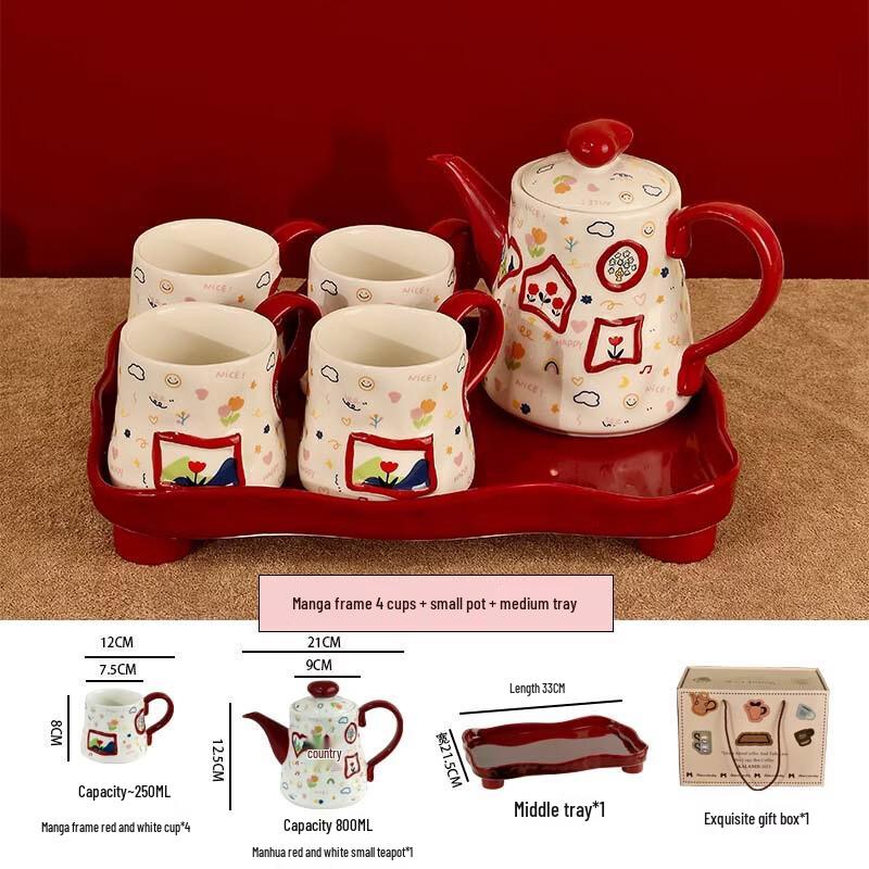 Elegant Ceramic Tea & Coffee Set