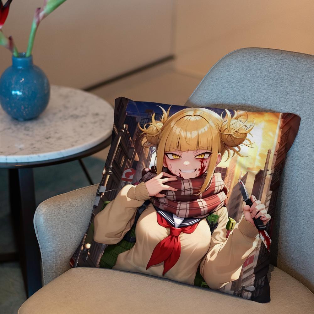 My Hero A-Academia H-Himiko Toga Cushion Cover 2-in-1 Reversible Plush Pillow Cover | Car/Sofa/Bed | Perfect Gift