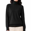 [Brand] Turtleneck Knit Sweater - Women's Long Sleeve Thin Knit Top Black M