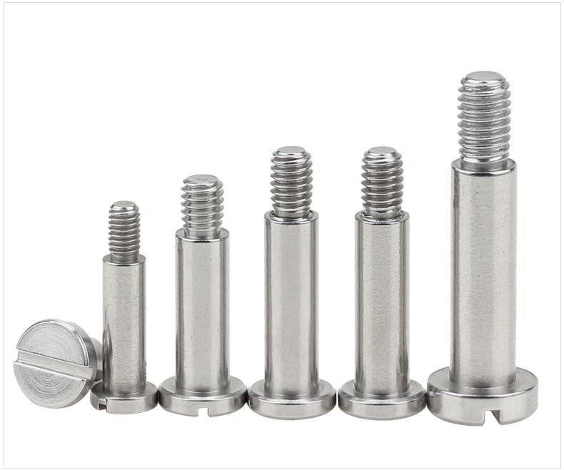 M6 D6D8 Stainless Steel Slotted Plug Screw, Half-Thread, Smooth Shank, Shoulder Limit Bolt