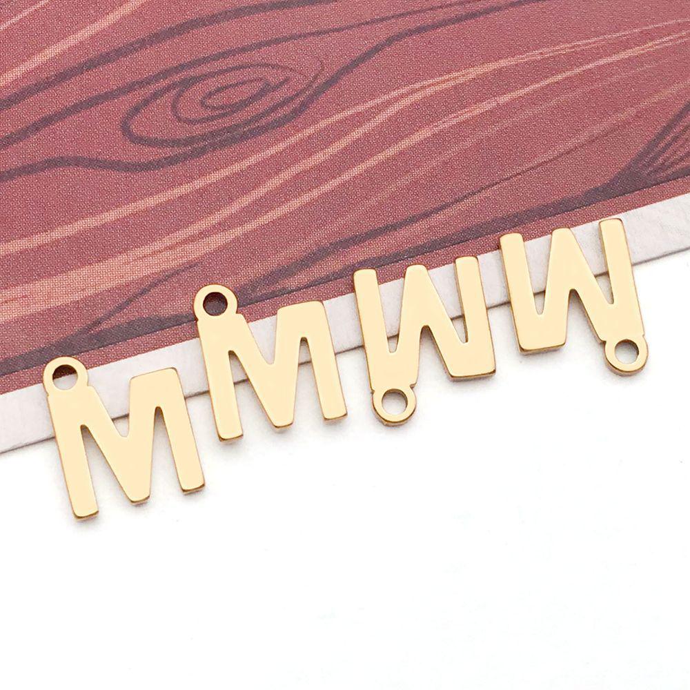 Stainless Steel 26 English Letter Pendant Charm for DIY Bracelets and Necklaces