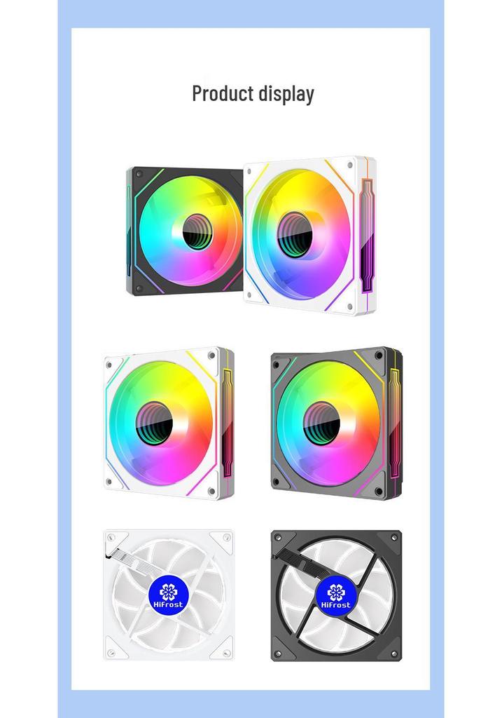 Prism 4th Gen Pro ARGB Case Fan with Forward/Reverse, Multi-faceted Lens, Temp Control, Silent Cooling for Desktops