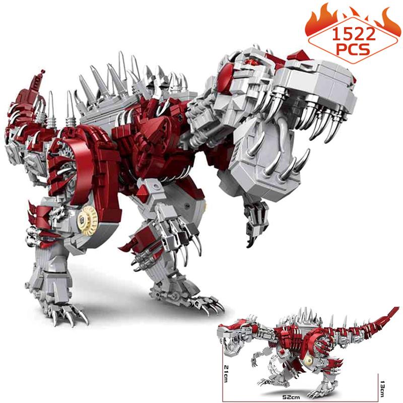 

Jurassic Park World Tyrannosaurus Rex Building Blocks Creative Expert Ancient Mechanical Dinosaur Model Bricks Toys for Kids