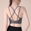 Women's High-Impact Sports Bra with Cross Straps and Shockproof Support