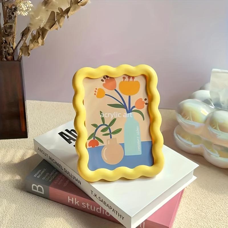 Mlecznożółty Styl Ins Urocza Dekoracyjna Ramka na Zdjęcie Ozdoba na Biurko Sztuka Ścienna Kreatywna Dekoracja Domu Mała Dekoracja Stołowa