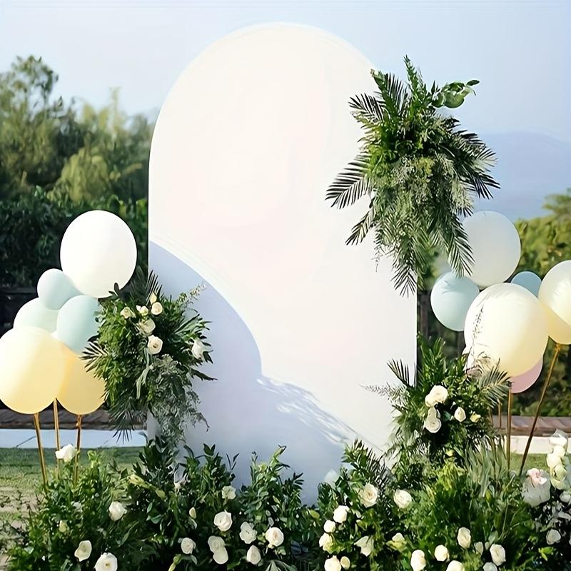 3pcs Wedding Arch Set Backdrop Cover with Elastic Fabric Dome Double-Sided Stretchable Thin Fabric Suitable for Wedding Showers