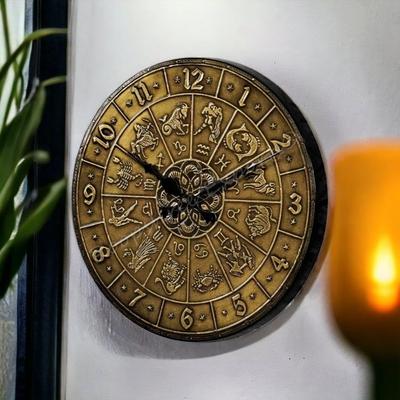 Vintage Clock Brass Handcrafted Wooden Wall Clock