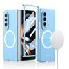 Für Samsung Galaxy Z Fold 4 3 Magsafe Wireless Charging Magnetisches Gehäuse mit gehärtetem Glas, ultradünn, matt, Fold 5, stoßfeste Abdeckung