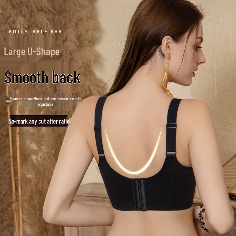 Elegant Lace Push-Up Bra: Medium-Thick, Wire-Free, Supportive for Small Busts
