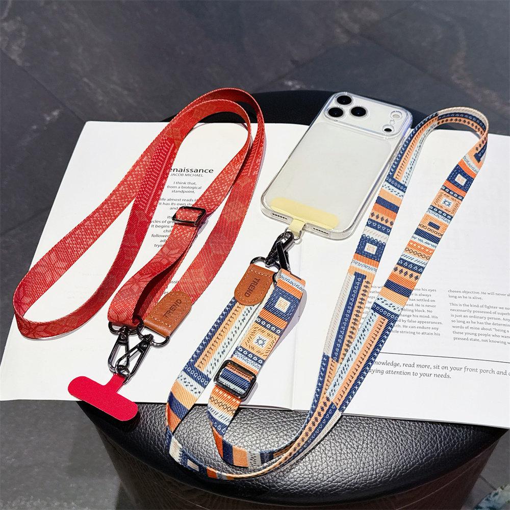 Adjustable Lanyard Crossbody Neck Cord Wrist Strap Phone Case Chain Fashion Anti Loss Outdoor Two Hooks Wide Hanging Rope