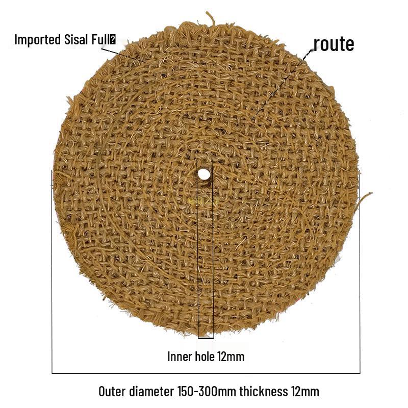 Coarse 150-350 Grit Sisal Polishing Wheel for Stainless Steel and Rust Removal