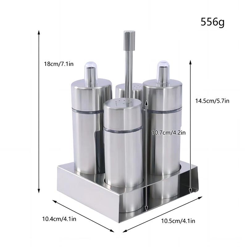 304 Stainless Steel Luxury Seasoning Bottle Set