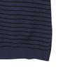 IRONYPORNO WHITELINE 86-Iro358 Color Stripe Button Collar Short Sleeve Knit Deep Navy