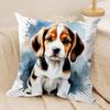 Pet Dog Art Cushion Cover Pillowcase Ultra Soft Skin Friendly Fabric Cloud Like Comfort  Concealed Zipper