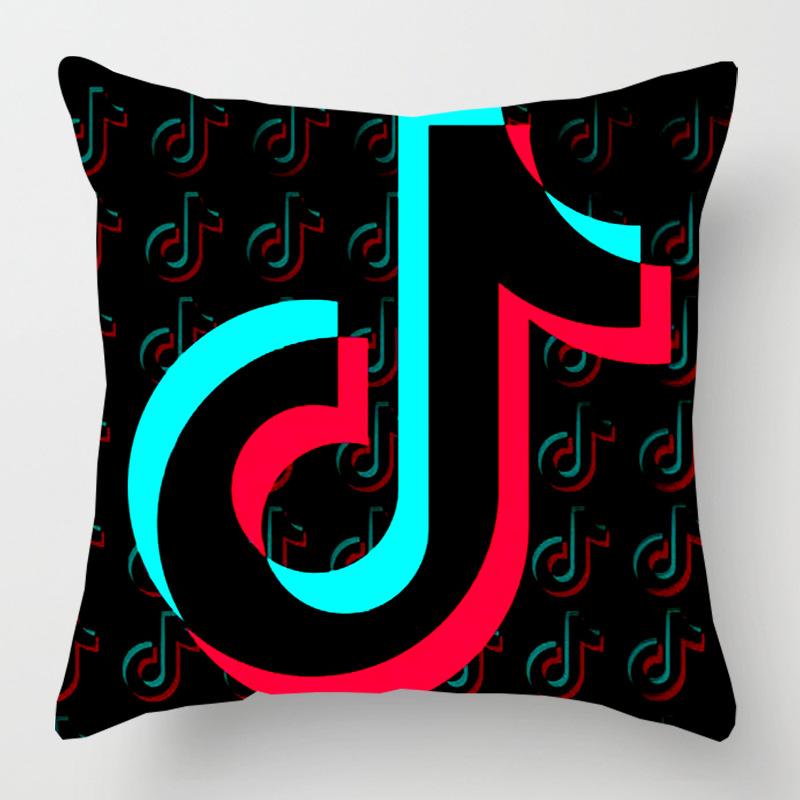 Cover Tiktok Cushion Decorative Soft Pillow Case Sofa Car Throw Protector 18inch