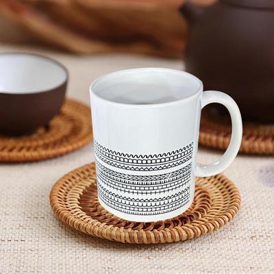 Ceramiczny Kubek do Kawy z Ukrytą Wiadomością Unikalny Prezent dla Przyjaciela z Pracy i Nowoczesne Akcesoria dla Miłośnika Kawy Kubek do Kawy z Wiadomością