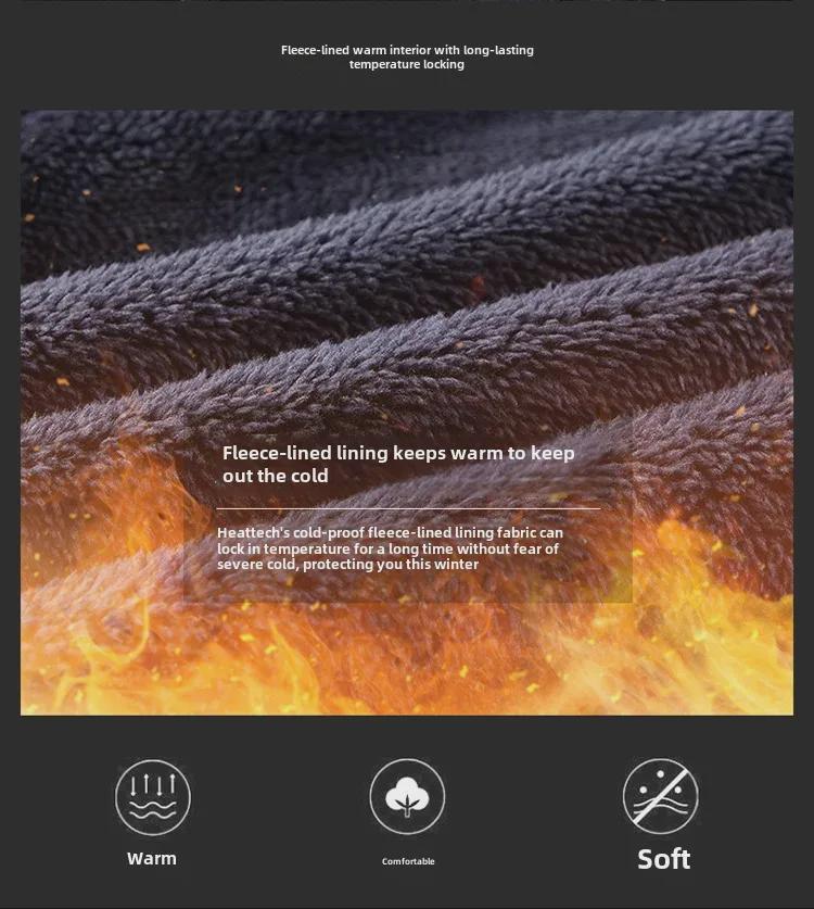 Men's Cold-Resistant Polar Fleece Stand Collar Jacket - Large Size