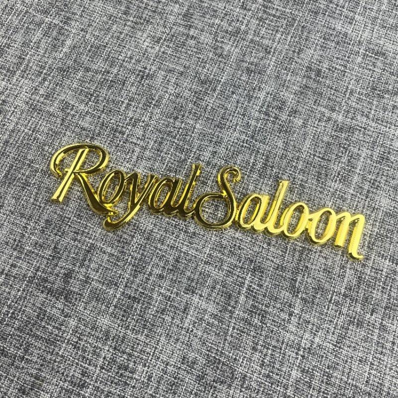 Suitable for royalsaloon metal car stickers body english trunk restoration body stickers золотой