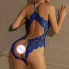 Female Lace Deep V Neck Mini Open Bras Body Suits Erotic Crotchless Lingerie Women Sexy Teddy Bodysuit Plus Size Underwear Sets