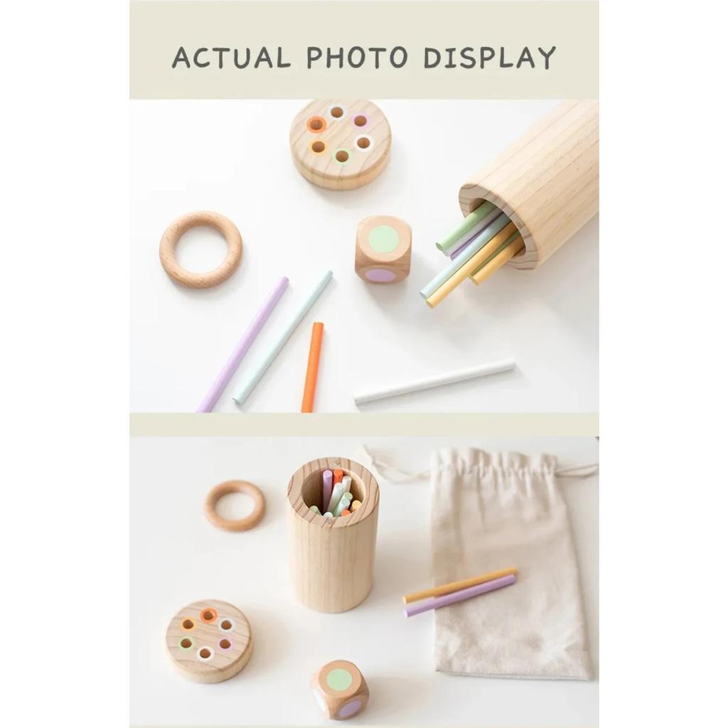 Children Color Matching Stick Balance Games Fine Motor Training Color Sorting Puzzle Learning Board Game Montessori Sensory Toys