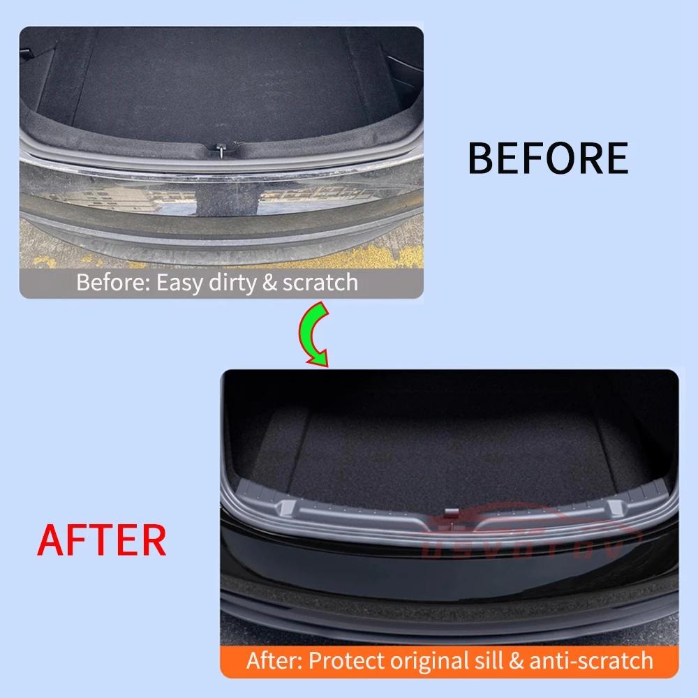 Trunk Protector Sill Guard For Tesla Model 3 2026-2024 Anti-Scratch Mat Rear Cargo Threshold Bumper Pad Side Cover Accessorie