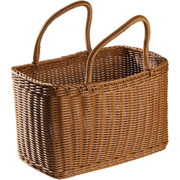 BESPORTBLE 1pc Woven Basket Outdoor Basket Baskets Basket for Fruit Large Woven Baskets for Storage Flower Woven Basket Wicker Basket with Plastic