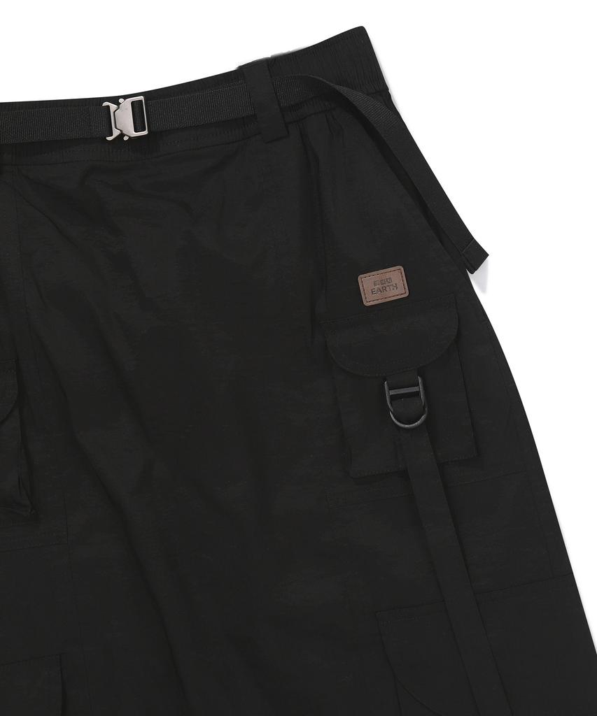 BBC EARTH Women'S Strap Cargo Belt Skirt Black