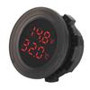 Dual Display Temperature Voltmeter Clear Stable Display Waterproof Simple Installation Car Thermometer Detector