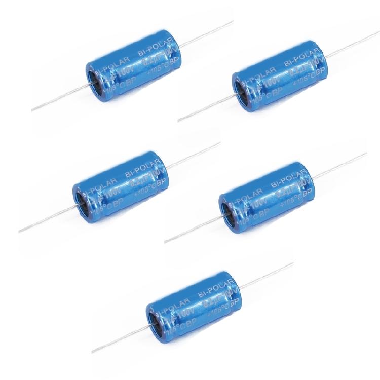5PCS 100V Capacitors 1.5-15uF Multiple Specification Horizontal Nonpolarity Capacitors for Midrange Loudspeakers